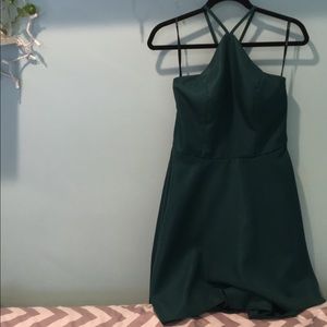Emerald high low homecoming dress